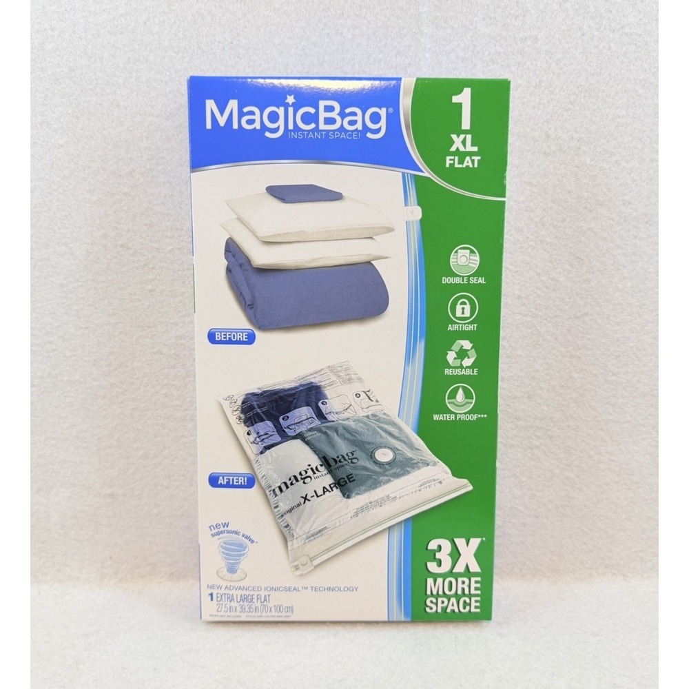 MagicBag 1 XL Flat Compression Storage Bags Clothes, NIB, Lot of 2, 2 Bags Total - Picture 2 of 6